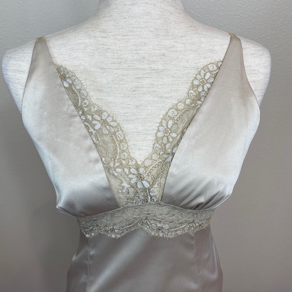 Champagne slip dress made in Paris by E&L NWOT - Picture 3 of 6